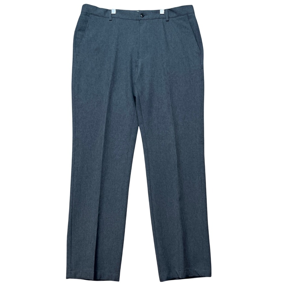 Greg Norman Golf Pants Mens 36x32 Gray Stretch Performance Flat Front Trousers